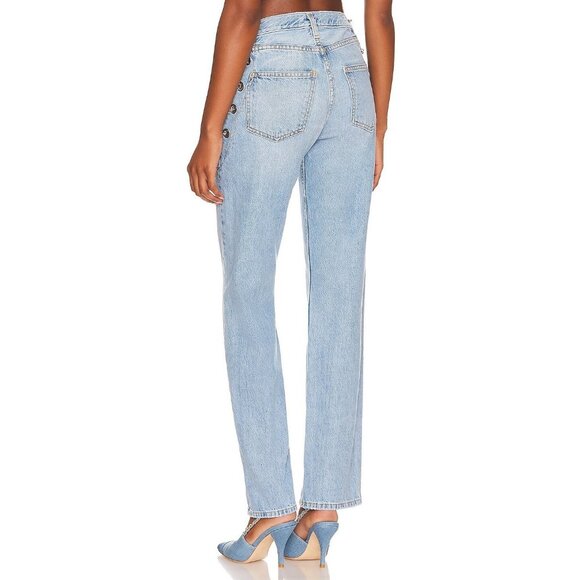 EB Denim Blue Denim Vintage Chain Boyfriend Jeans Daphne Size XS $350 NWT! - Picture 3 of 8